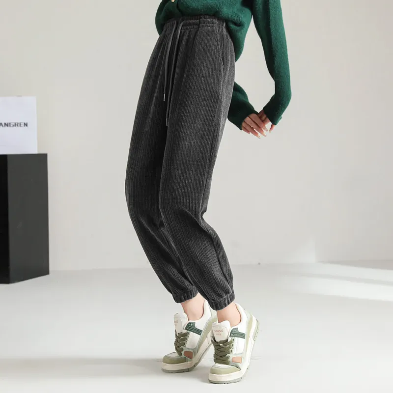 Ya Sheep People Casual Pants Women's Dark Gray Tall Height 164 Cm And Above-2