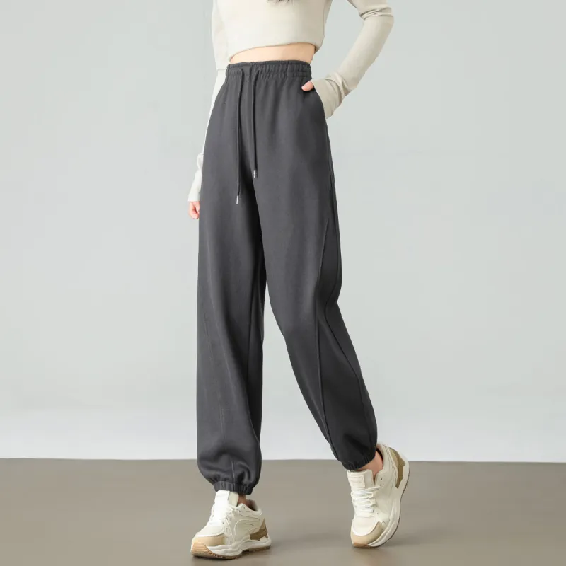 Ya Sheep People Casual Pants Women's Dark Gray-4