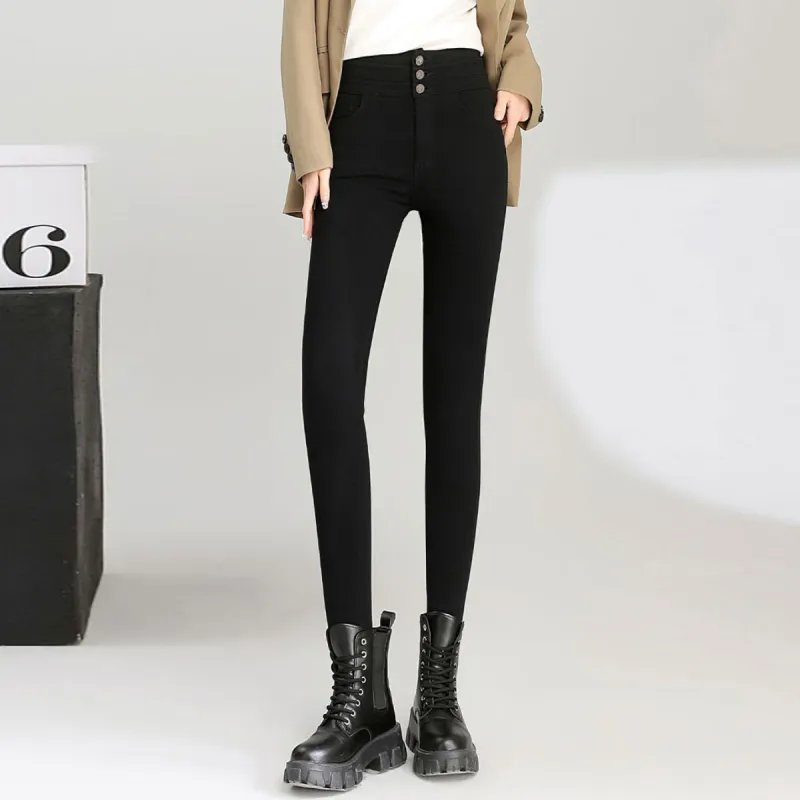Ya Sheep People Casual Pants Women's Black-1