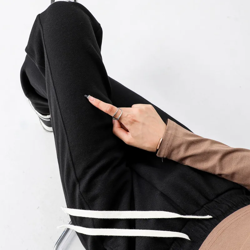 Ya Sheep People Casual Pants Women's Black-6