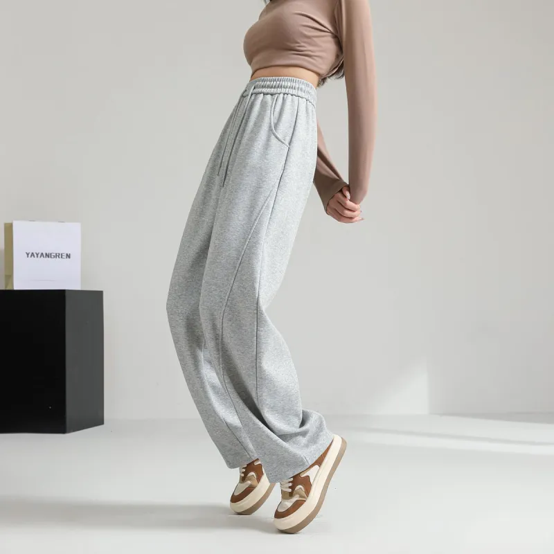 Ya Sheep People Casual Pants Women's Light Gray-5