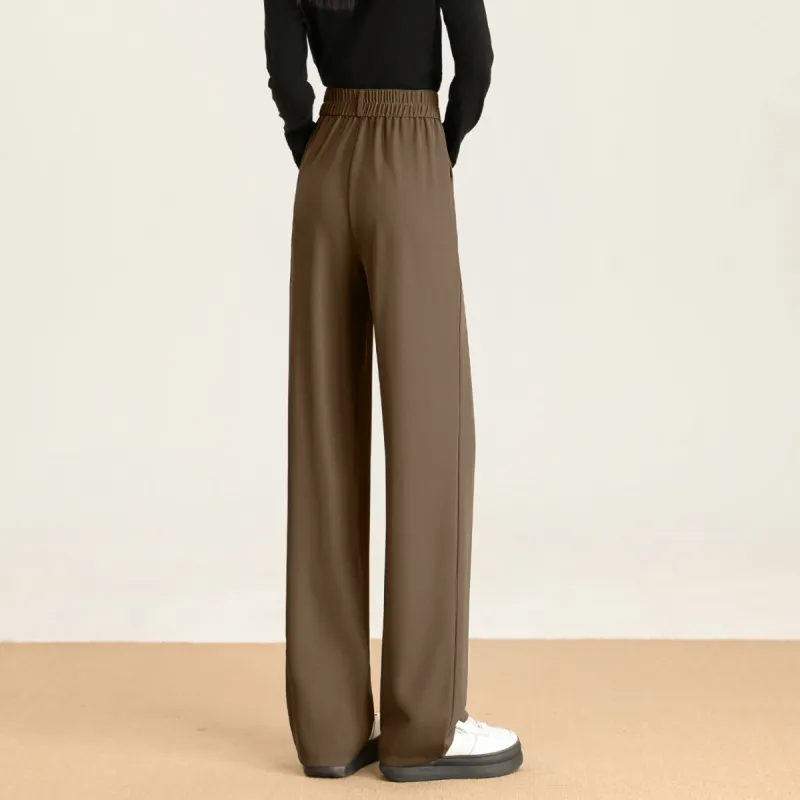Ya Sheep People Casual Pants Women's Dark Coffee-14
