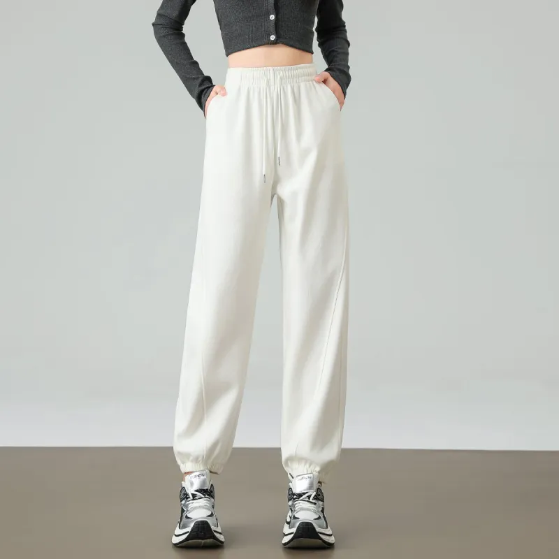 Ya Sheep People Casual Pants Women's White-12