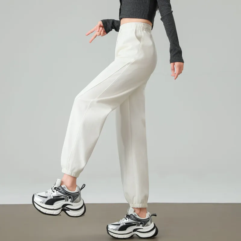 Ya Sheep People Casual Pants Women's White-13