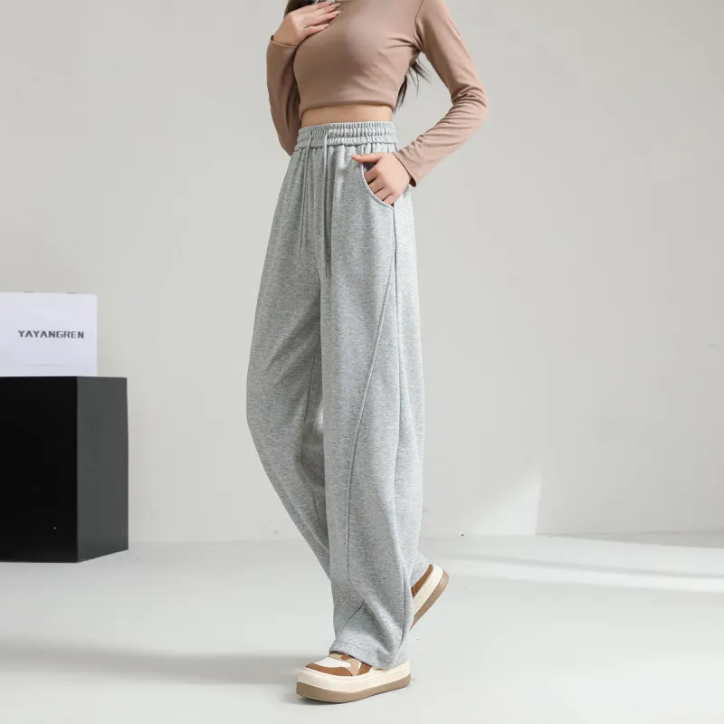 Ya Sheep People Casual Pants Women's Light Gray-3