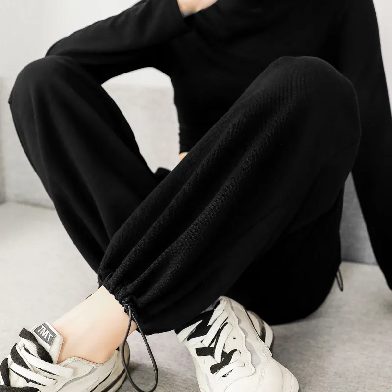 Ya Sheep People Casual Pants Women's Black-6