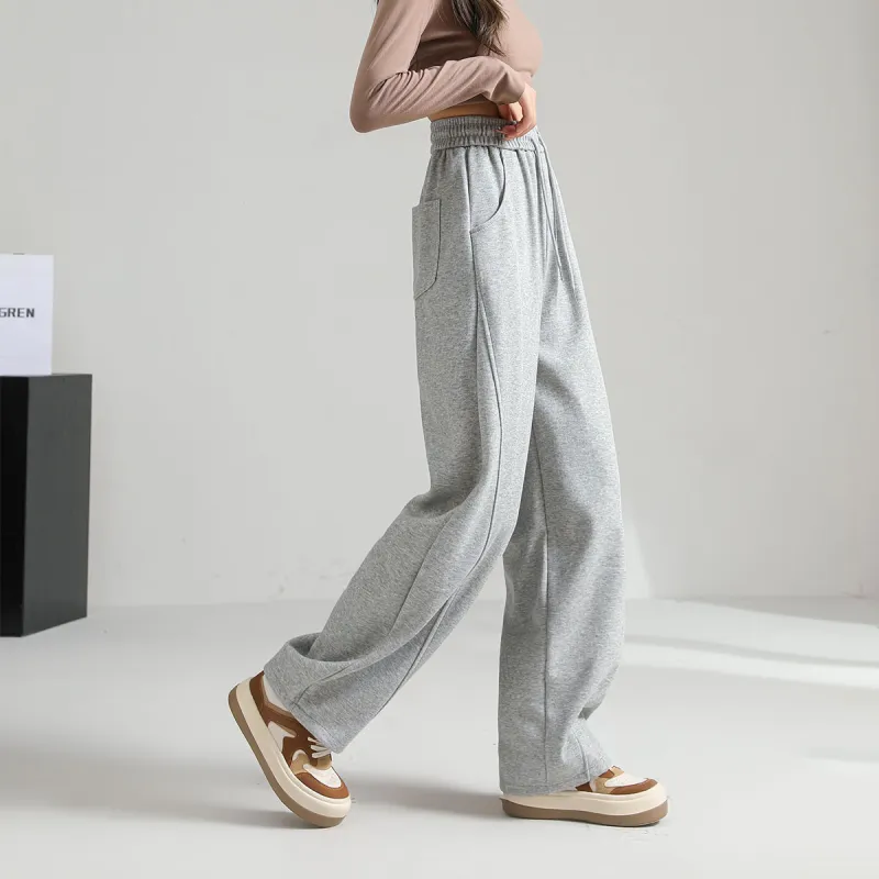 Ya Sheep People Casual Pants Women's Light Gray-10