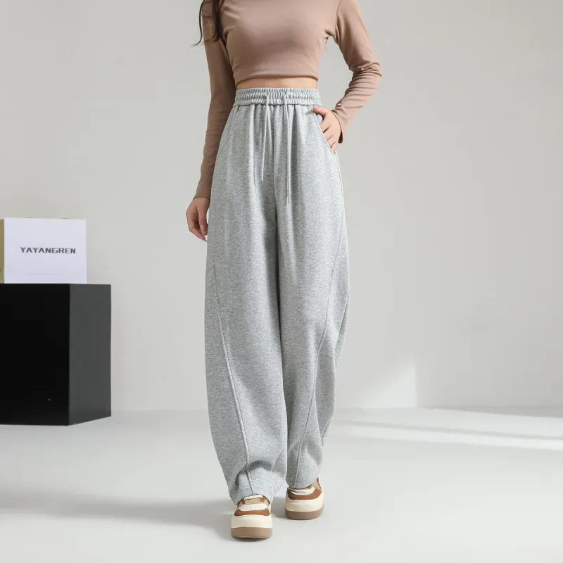 Ya Sheep People Casual Pants Women's Light Gray-8