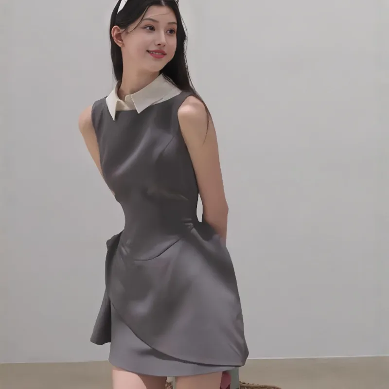 Yvetteclassic Sleeveless Dress Women's Dusty Gray-4