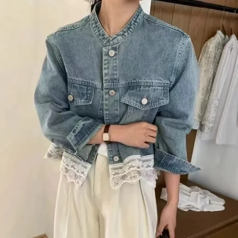Yvetteclassic Denim Jacket Women's Blue-4