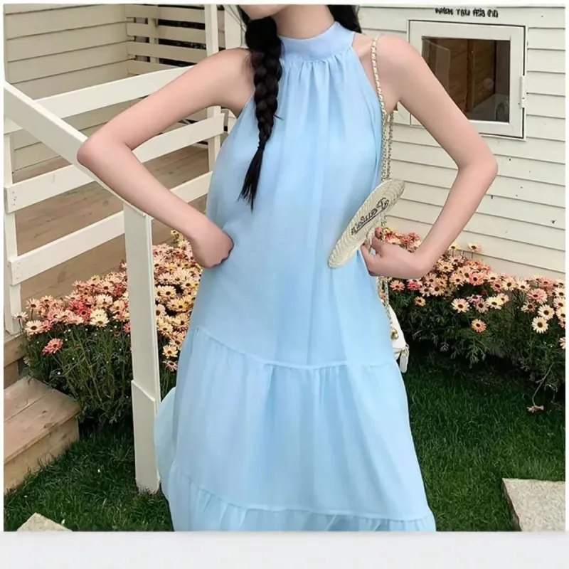 Yvetteclassic Sleeveless Dress Women's Blue-5