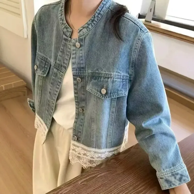 Yvetteclassic Denim Jacket Women's Blue-5