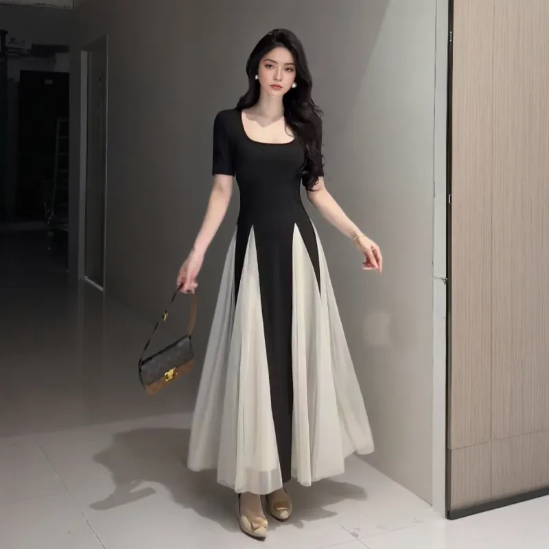 KUNZHUDAXIANG Short Sleeved Dress Women's-3