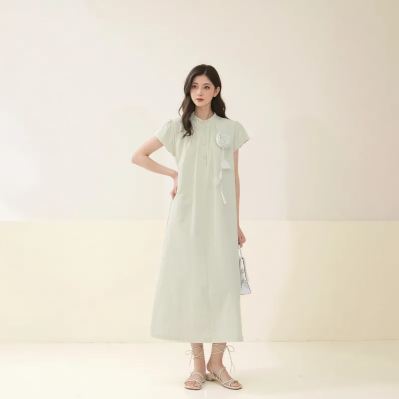 Yvetteclassic Short Sleeved Dresses Women's Mint Green-4
