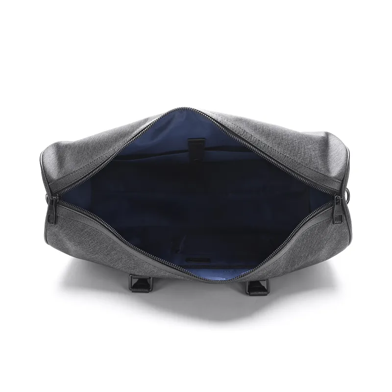 ELLE HOMME Fabric, Synthetic Leather Travel Bag Men's Gray-6