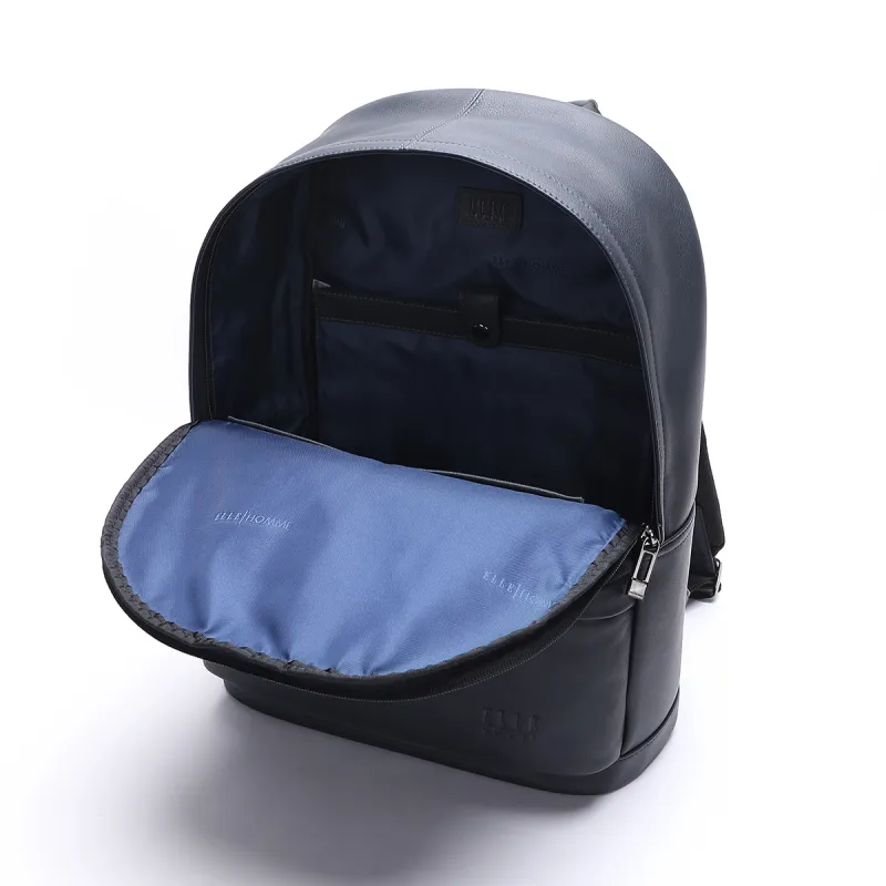 ELLE HOMME Cow Leather Backpack Regular Men's Dark Blue-5