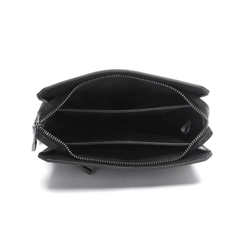ELLE HOMME Cow Leather Shoulder Bag Regular Men's Black-5
