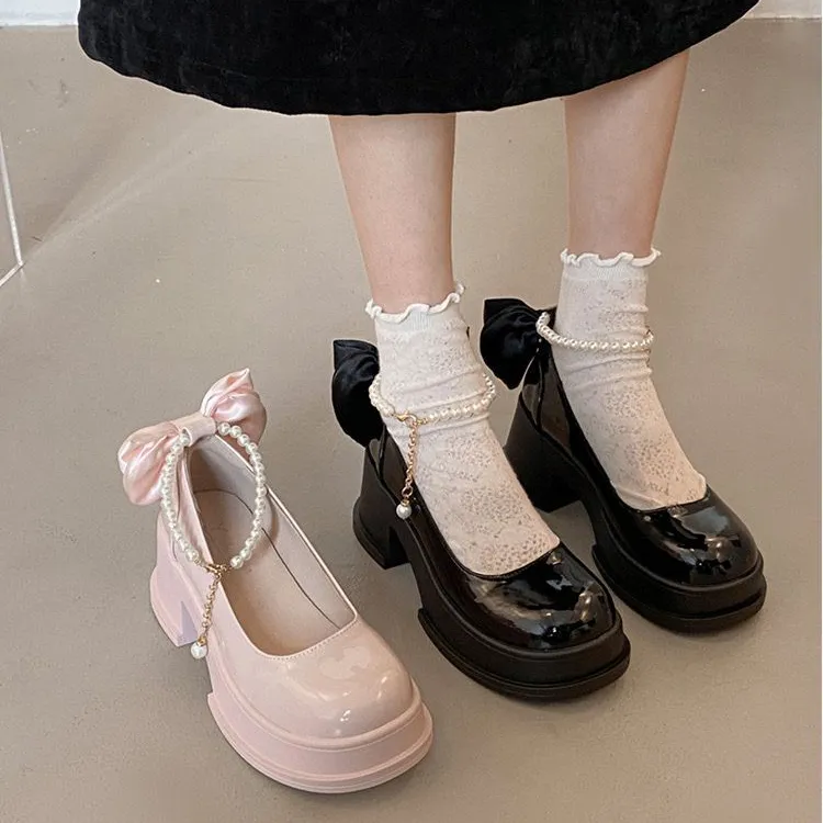 LIANGHUO Chunky Heel High Heels Women's-12