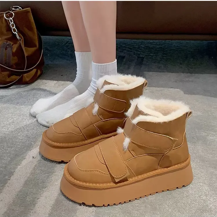 LIANGHUO Warm Wear Resistant Height Increasing Slip Resistant Coverage Short Snow Boots Women's-10