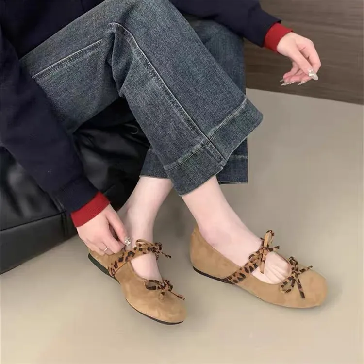 LIANGHUO Casual Single Shoes Women's Brown-1