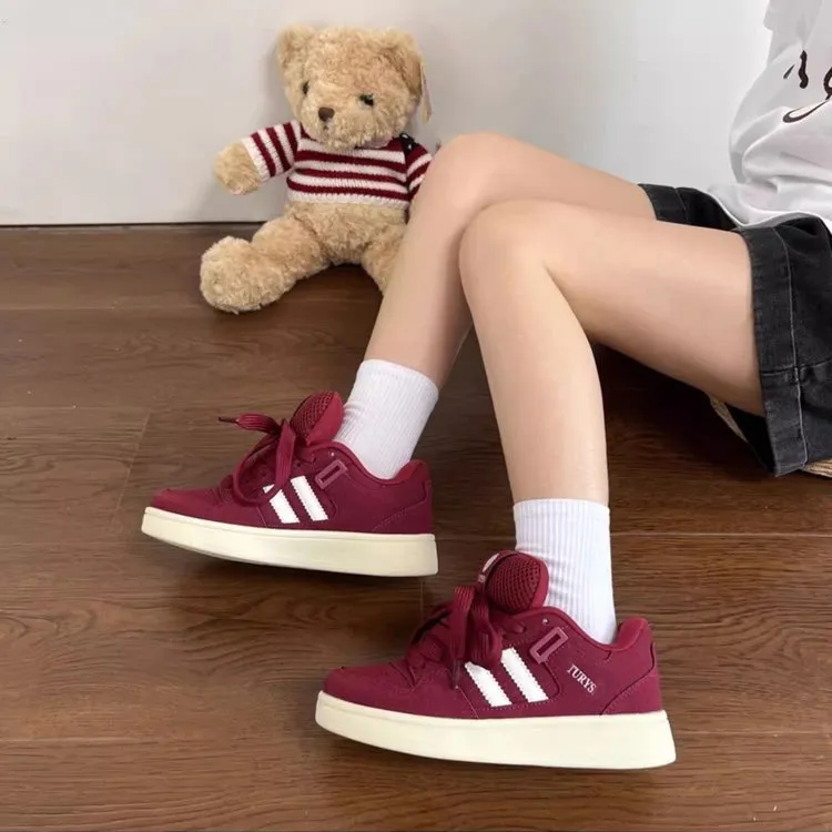 LIANGHUO Comprehensive Warm Cushioning Impact Resistance Wear Resistant Low Top Skateboard Shoes Unisex Ancora Red-2