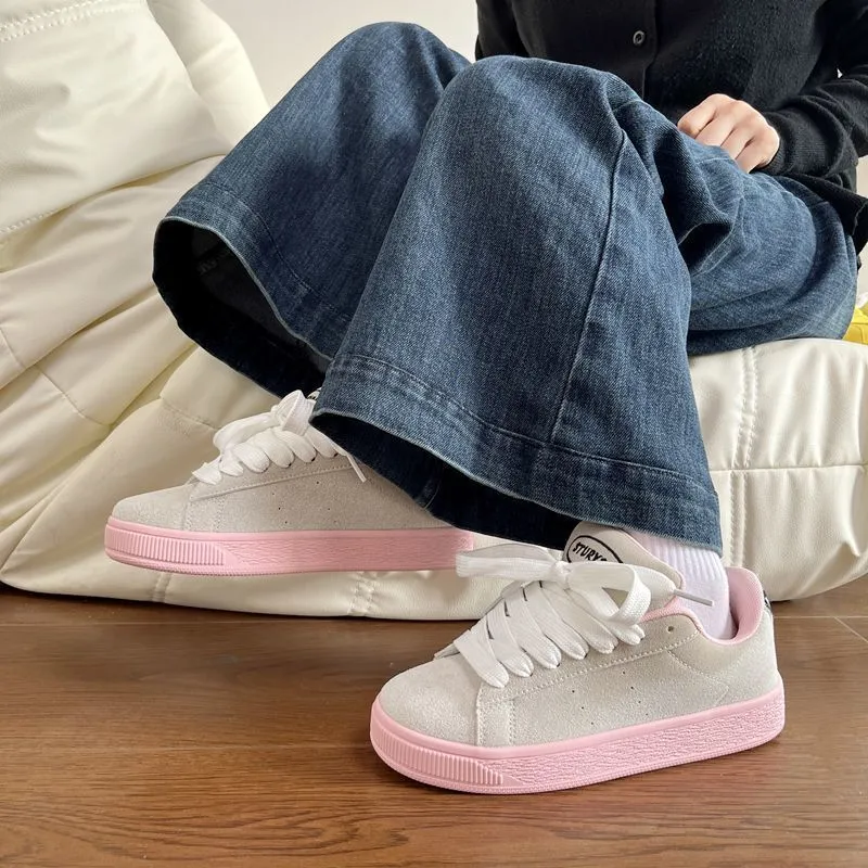 Slip Resistant Cushioning Breathable Low Top Skateboard Shoes Women's Pink Leopard Print Element-4