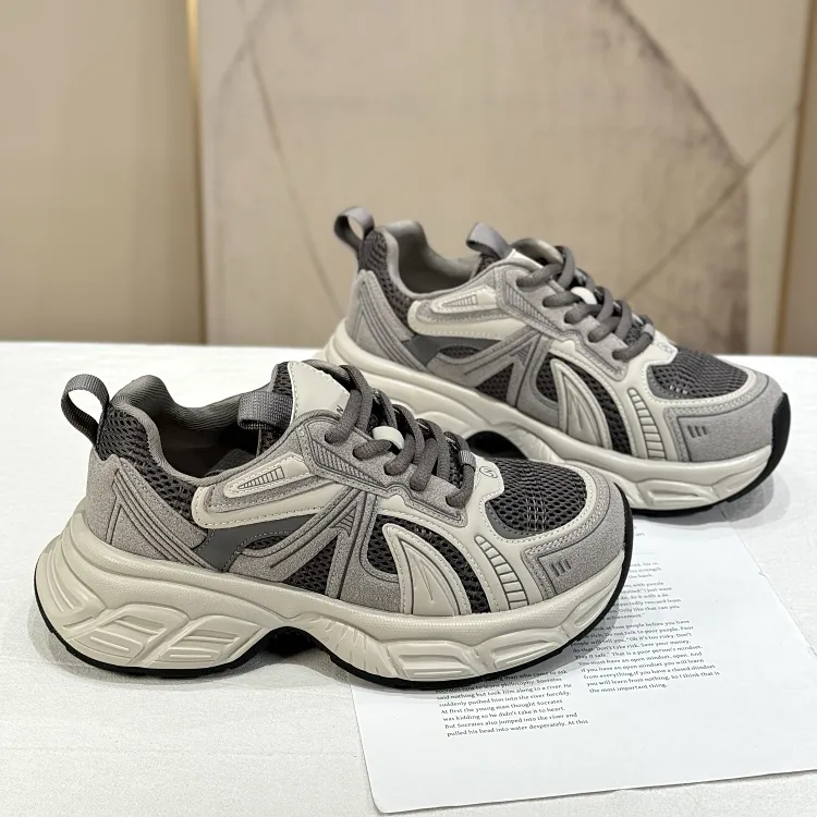 LIANGHUO Anti-Slip And Wear-Resistant Height Increasing Coverage Low-Top Chunky Sneakers Women's-5