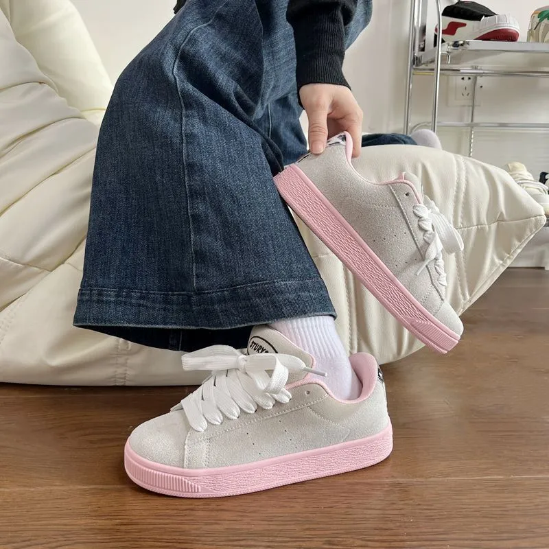 Slip Resistant Cushioning Breathable Low Top Skateboard Shoes Women's Pink Leopard Print Element-3