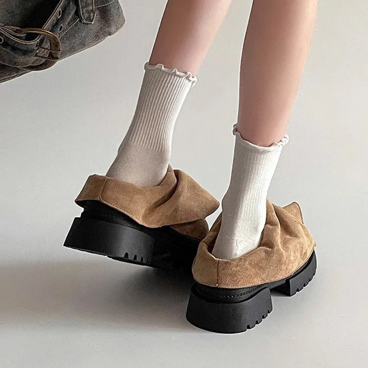 LIANGHUO Rubber Sole Quiet Abrasion Resistant Slip Resistant Closed Toe Slippers Women's Replica Dark Brown-5
