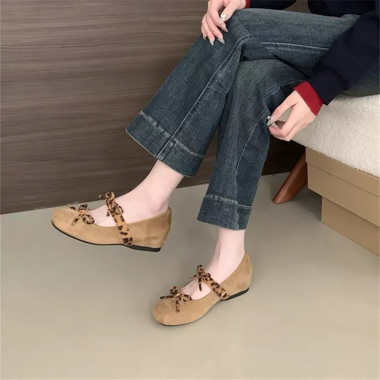 LIANGHUO Casual Single Shoes Women's Brown-3