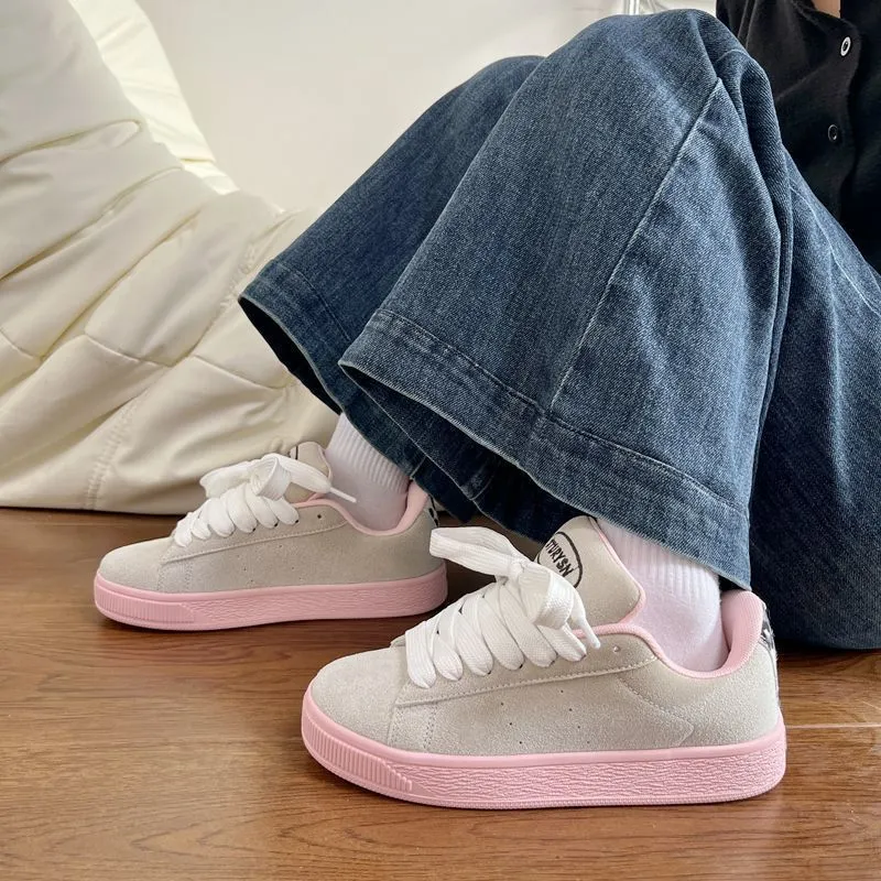 Slip Resistant Cushioning Breathable Low Top Skateboard Shoes Women's Pink Leopard Print Element-5