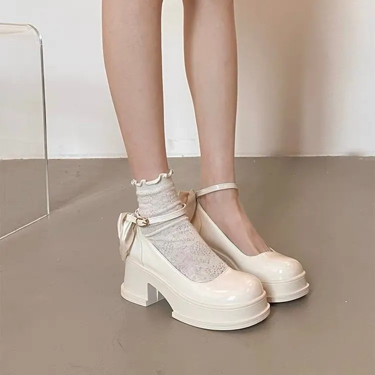 LIANGHUO Chunky Heel High Heels Women's-2