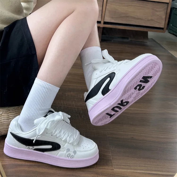 LIANGHUO Slip Resistant Cushioning With Impact Resistance Low Top Skateboard Shoes Women's-3