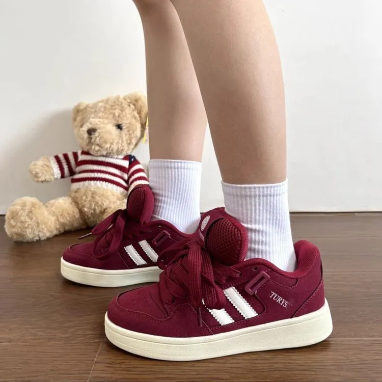 LIANGHUO Skateboard Shoes Unisex Low Top Red-11