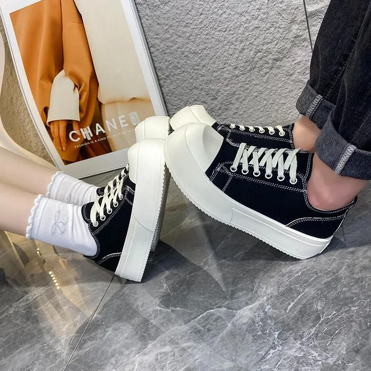 LIANGHUO Slip Resistant Cushioning With Impact Resistance And Height Increase Low Top Skateboard Shoes Unisex-5