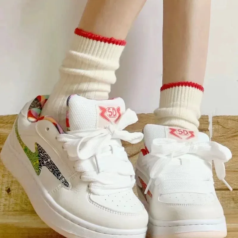 LIANGHUO Low Top Skateboard Shoes Women's Paisley Box-2
