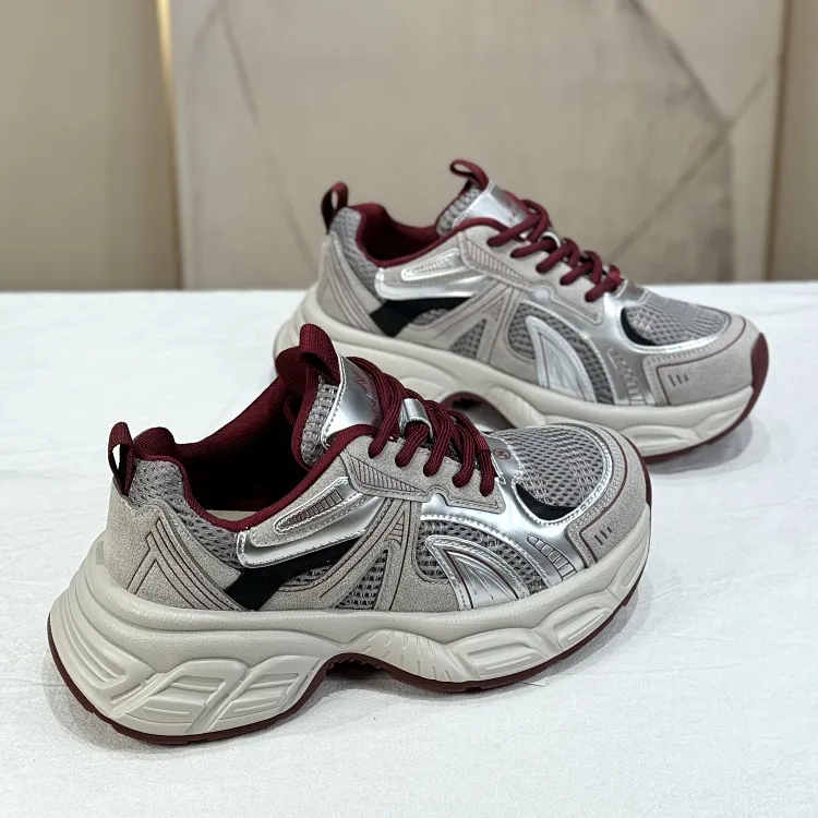 LIANGHUO Anti-Slip And Wear-Resistant Height Increasing Coverage Low-Top Chunky Sneakers Women's-9