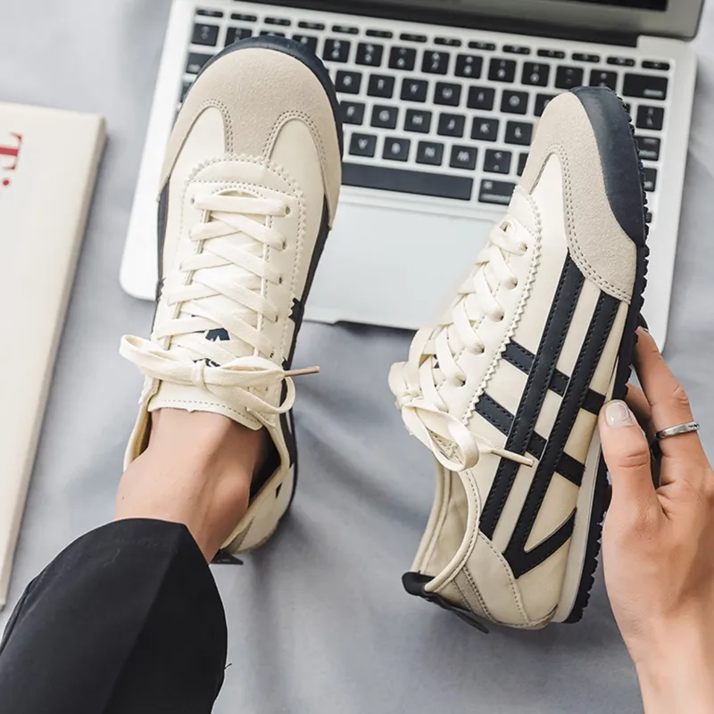 SHUXIAOBEI Low Top Casual Shoes Unisex White Blue-7