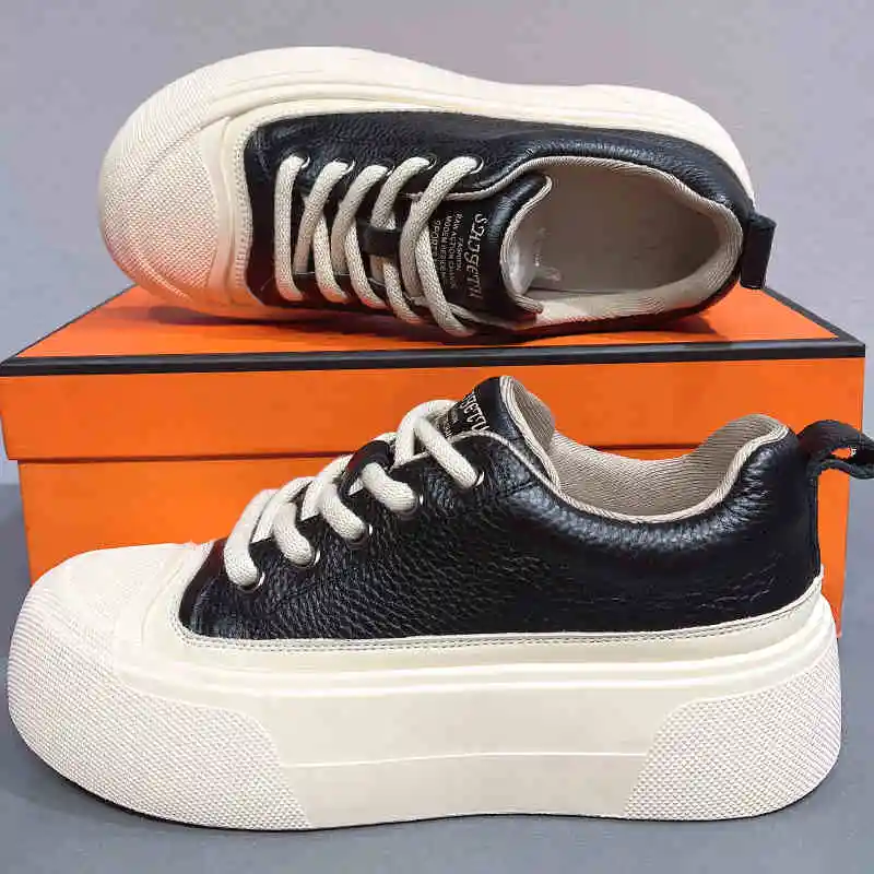 LIANGHUO Slip Resistant Cushioning Impact Resistance Wear Resistant Height Increasing Low Top Skateboard Shoes Unisex-10