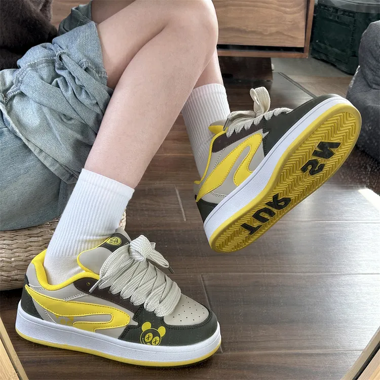 LIANGHUO Slip Resistant Cushioning With Impact Resistance Low Top Skateboard Shoes Women's-10