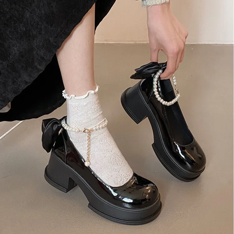 LIANGHUO Chunky Heel High Heels Women's-14