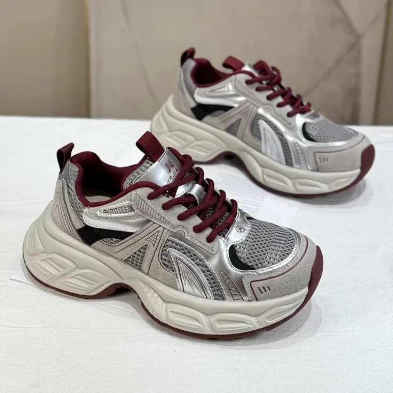 LIANGHUO Anti-Slip And Wear-Resistant Height Increasing Coverage Low-Top Chunky Sneakers Women's-7
