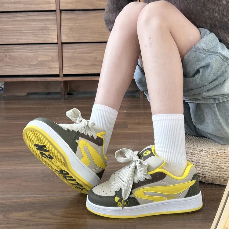 LIANGHUO Slip Resistant Cushioning With Impact Resistance Low Top Skateboard Shoes Women's-7