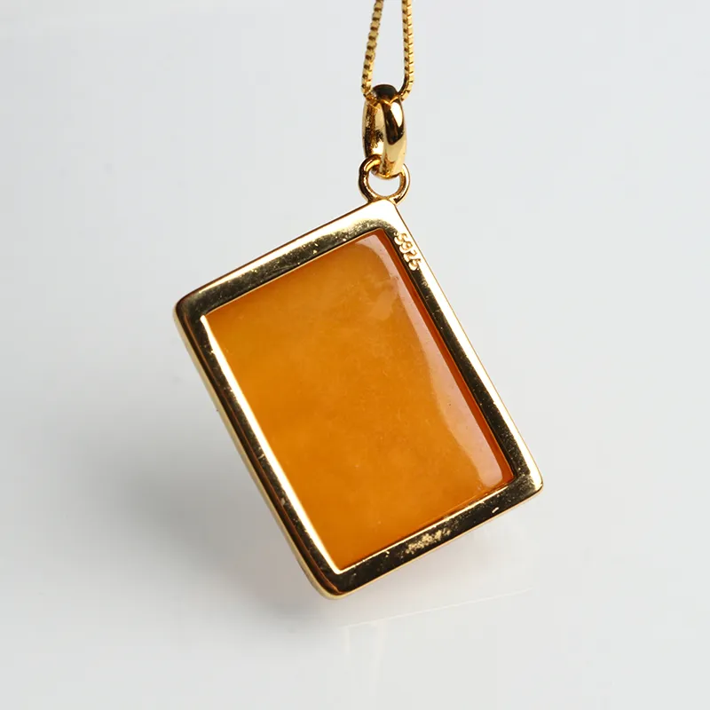POSILAN Amber Beeswax Necklaces Unisex-4