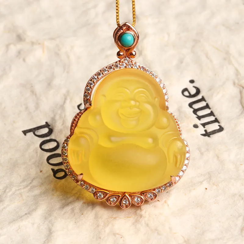 POSILAN Amber Beeswax Necklaces Unisex-1