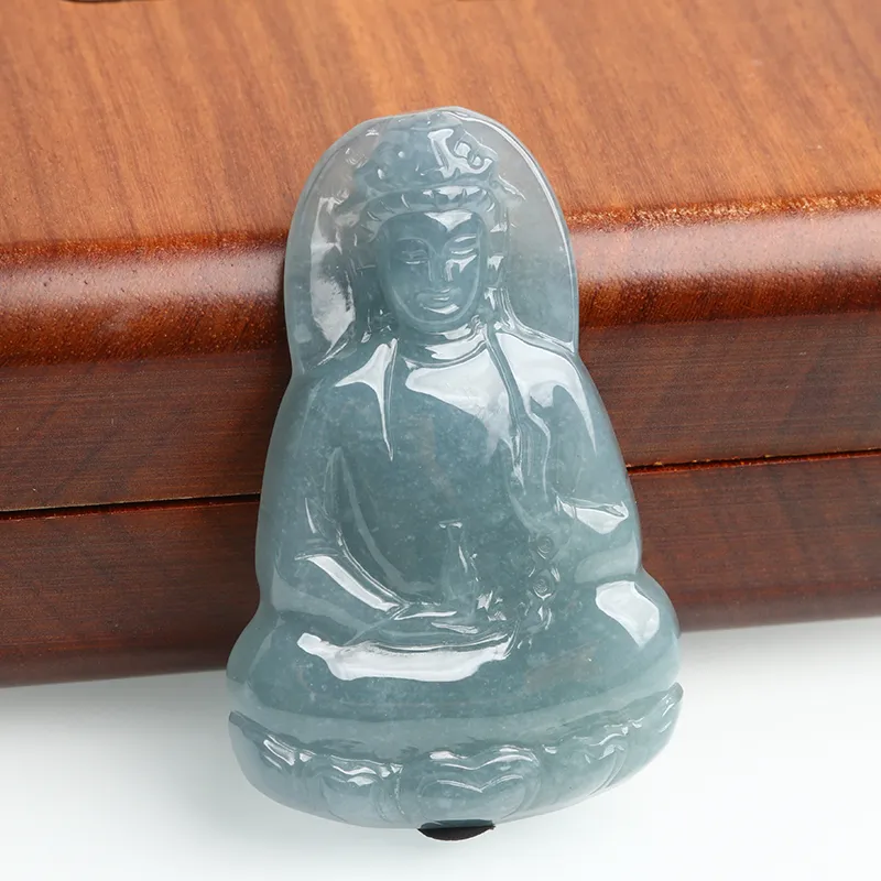 POSILAN Ice Glutinous Jadeite Necklaces Unisex-3