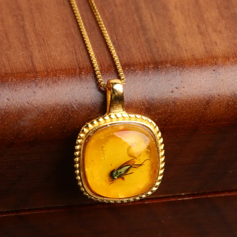 POSILAN Amber Jade Necklaces Unisex-1