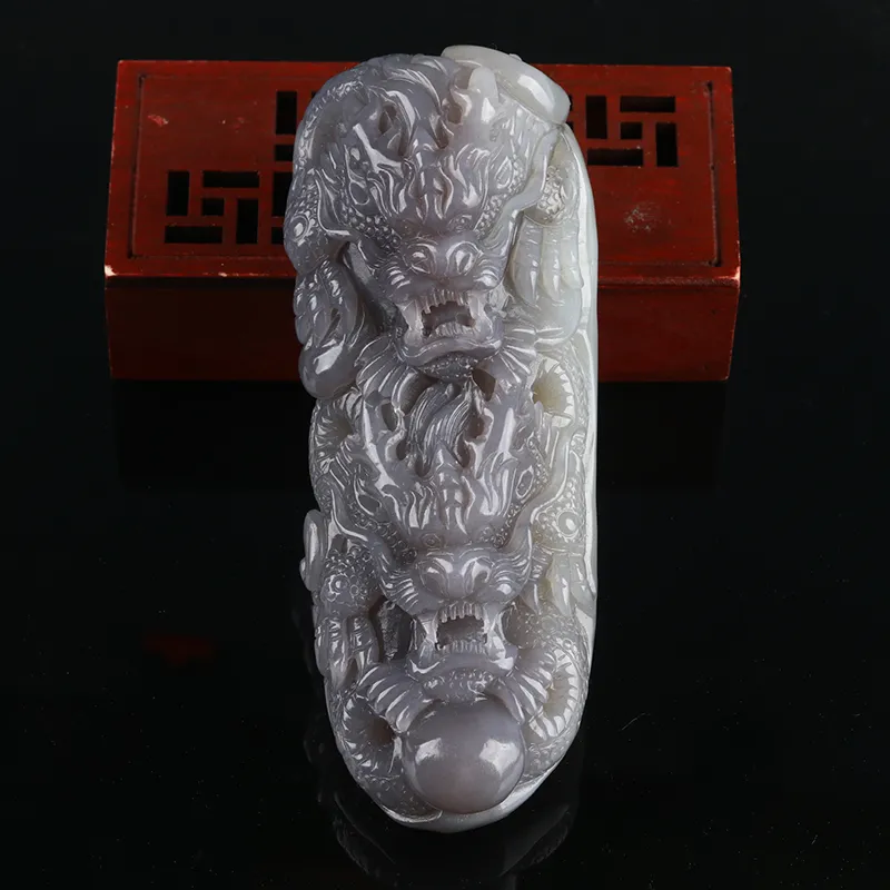 POSILAN Hetian Jade Pendants Smoky Purple Unisex-2