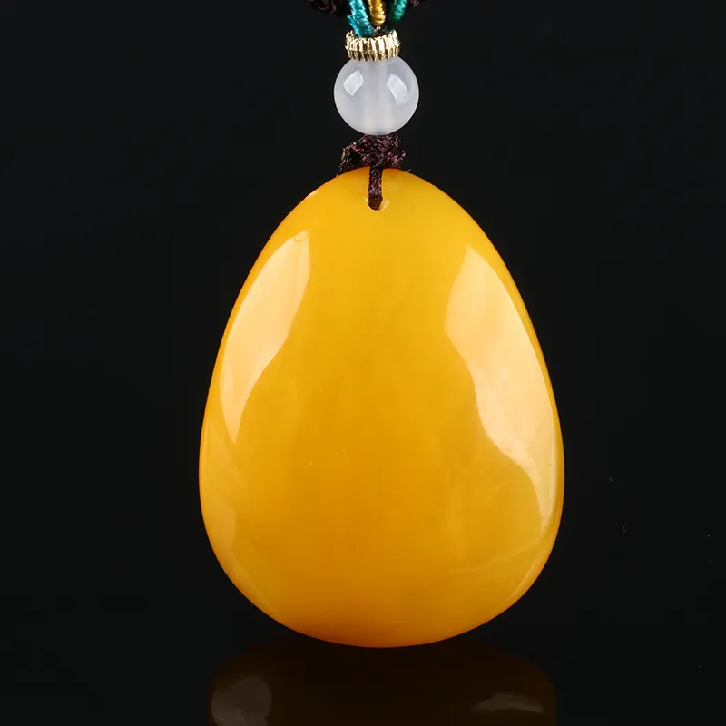 POSILAN Amber Beeswax Necklaces Unisex-2