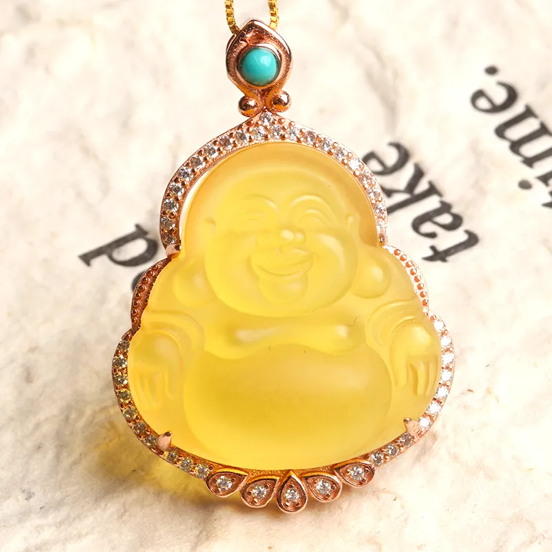 POSILAN Amber Beeswax Necklaces Unisex-3